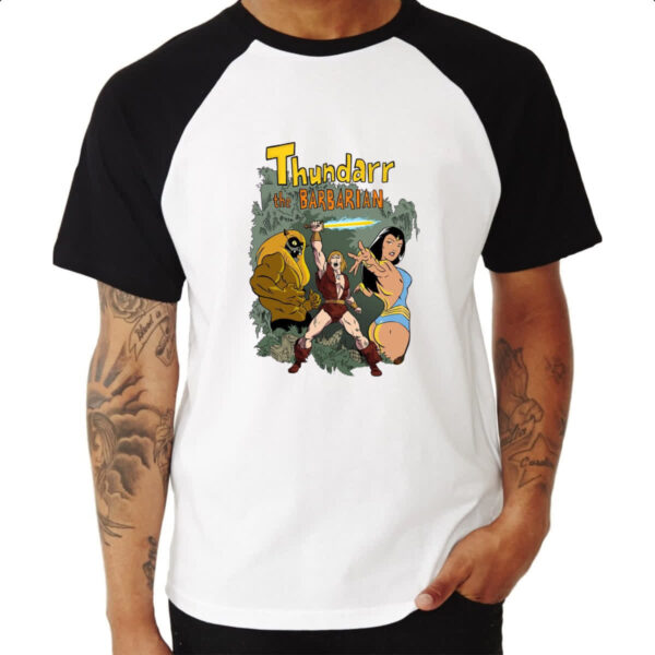 Camiseta Raglan Nostalgia Thundarr o barbaro - Imagem 3