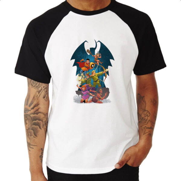 Camiseta Raglan Nostalgia caverna do dragao - Imagem 3