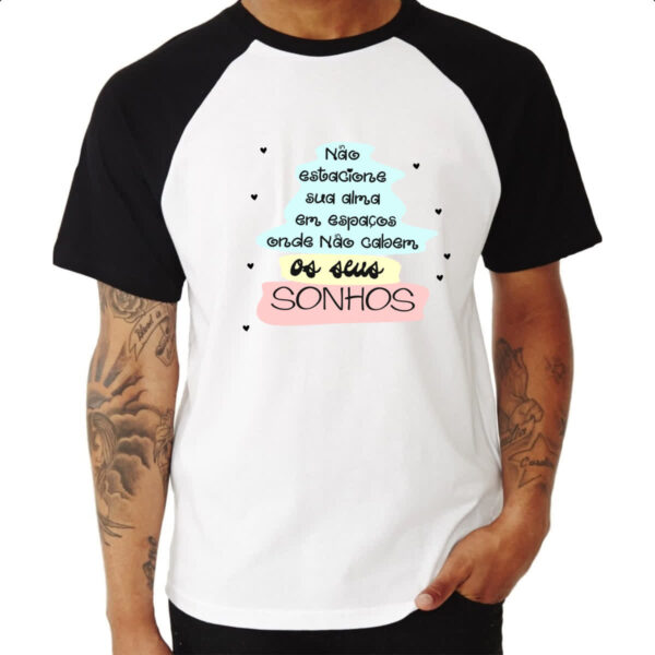 Camiseta Raglan Nao estacione sua alma - Imagem 3