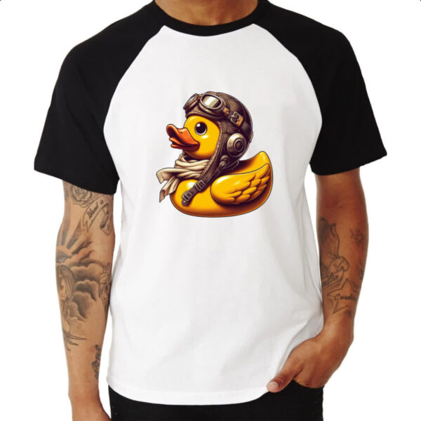 Camiseta Raglan Patinho de borracha Aviador - Imagem 3