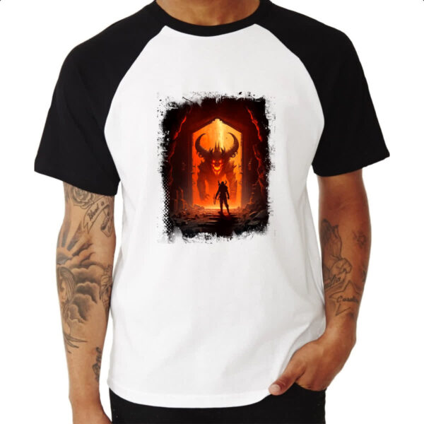 Camiseta Raglan Portal do inferno 1 - Imagem 3
