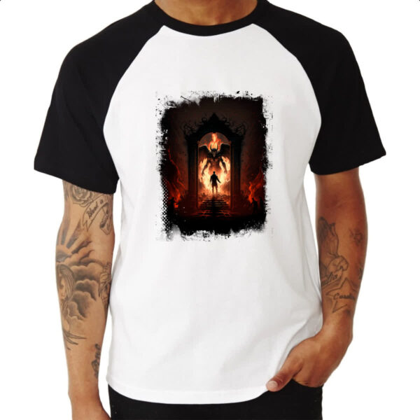 Camiseta Raglan Portal do inferno 8 - Imagem 3