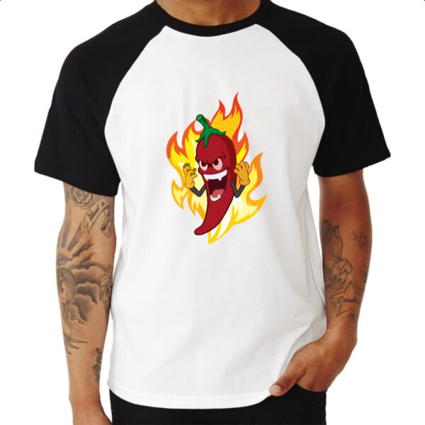 Camiseta Raglan Pimenta em fogo - Imagem 3