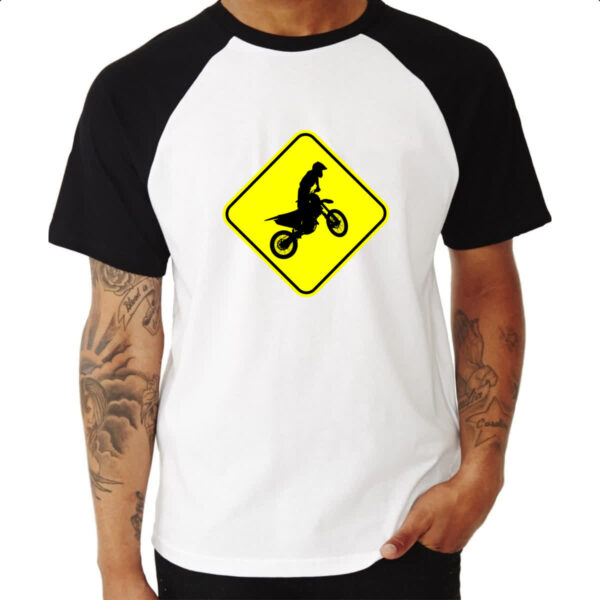 Camiseta Raglan Placa Motocross - Imagem 3
