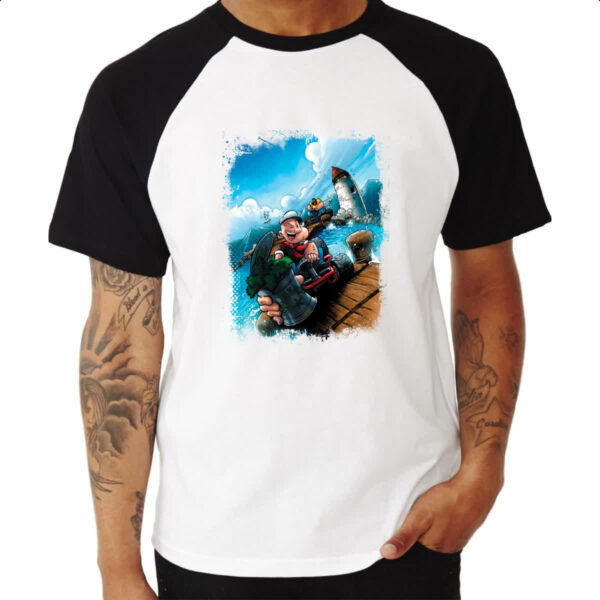 Camiseta Raglan Popeye Kart - Imagem 3