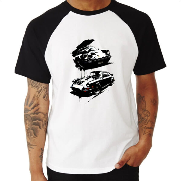 Camiseta Raglan Porche Oil Art - Imagem 3