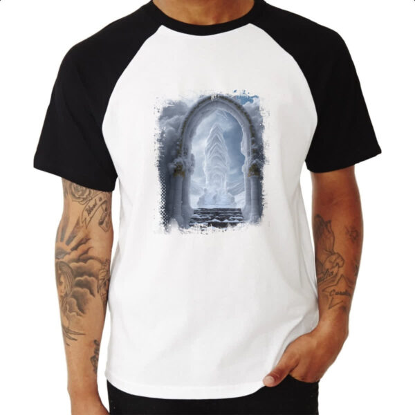 Camiseta Raglan Portal do reino celestial - Imagem 3
