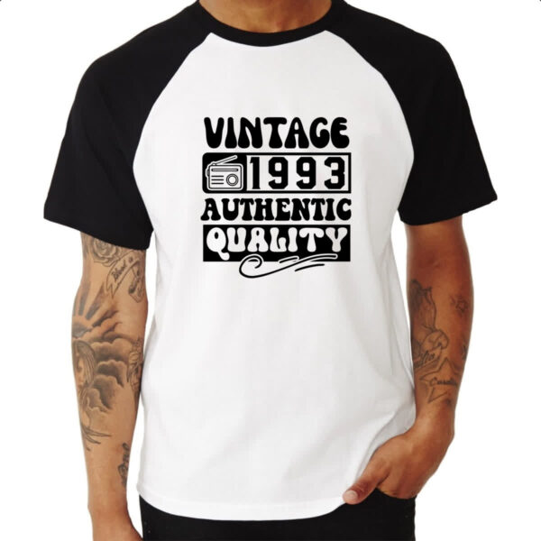 Camiseta Raglan Radio Vintage 1993 - Imagem 3
