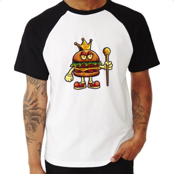 Camiseta Raglan Rei Hamburguer - Imagem 3