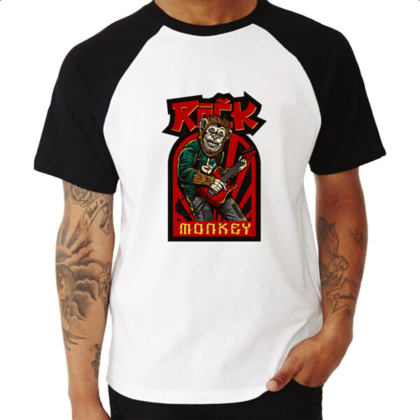 Camiseta Raglan Rock Monkey - Imagem 3