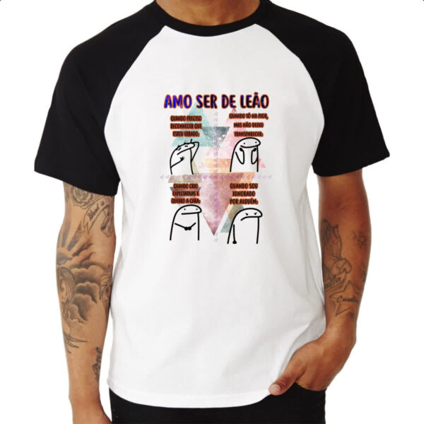 Camiseta Raglan Signo Amo ser de Leao - Imagem 3