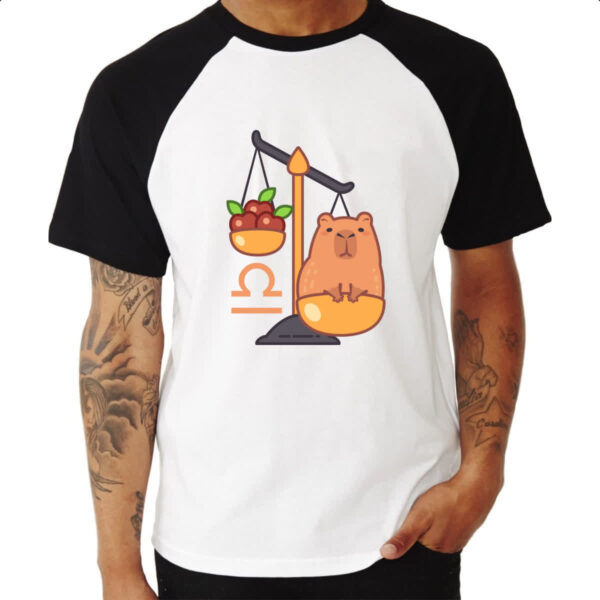 Camiseta Raglan Signo Capivara Libra - Imagem 3