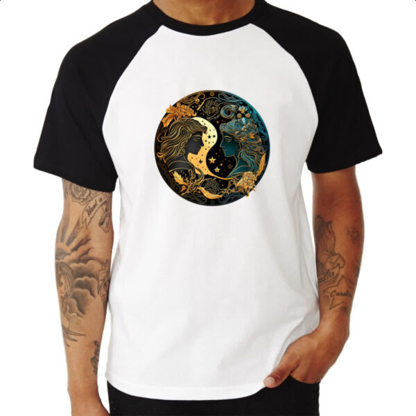 Camiseta Raglan Signo de Gemeos placa de luxo - Imagem 3