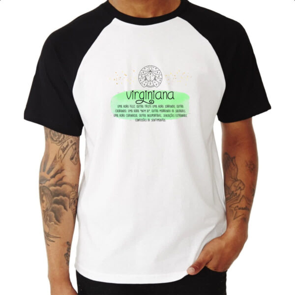 Camiseta Raglan Signo sincero Virgem - Imagem 3