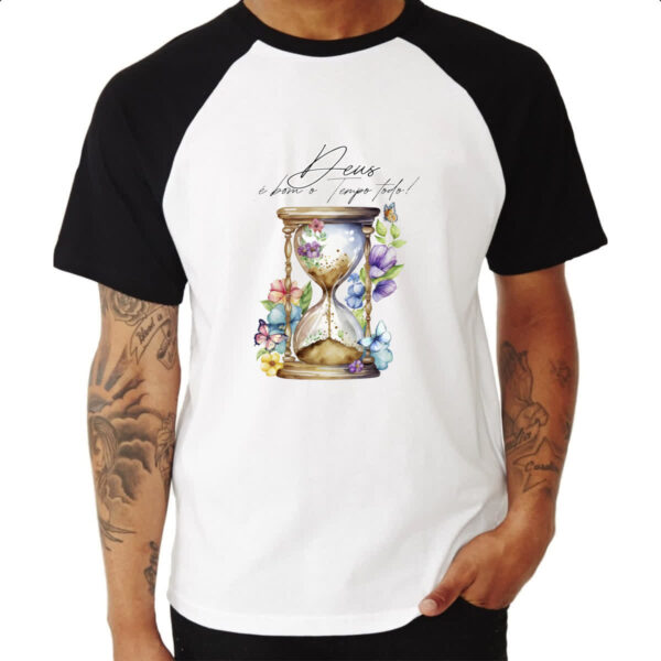 Camiseta Raglan Salmos Deus e bom - Imagem 3