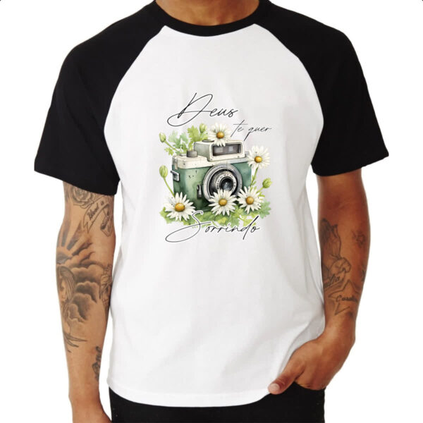 Camiseta Raglan Salmos sorrindo - Imagem 3