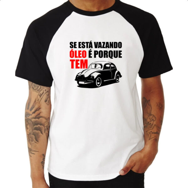 Camiseta Raglan Se esta vazando oleo e porque tem - Imagem 3