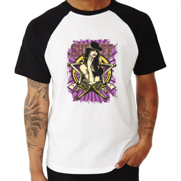 Camiseta Raglan Sheriff girl - Imagem 3