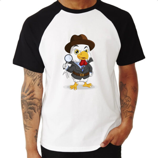 Camiseta Raglan Sherlock Chicken - Imagem 3