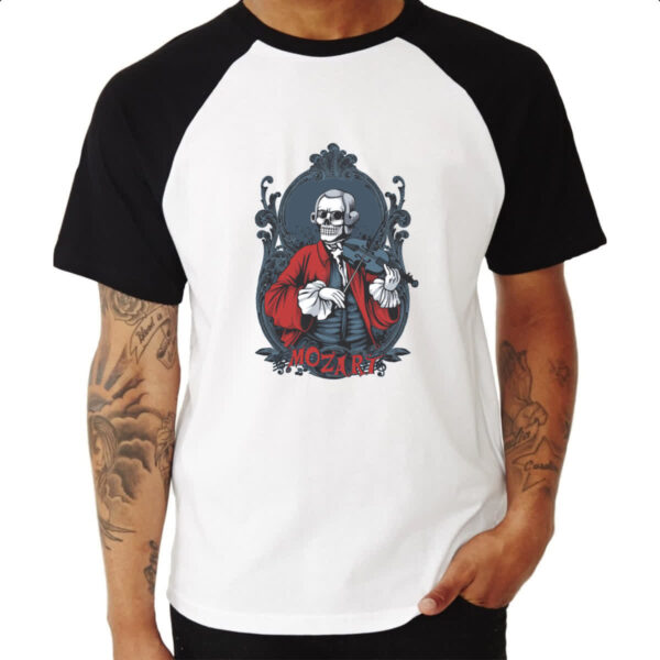 Camiseta Raglan Skull Mozart - Imagem 3
