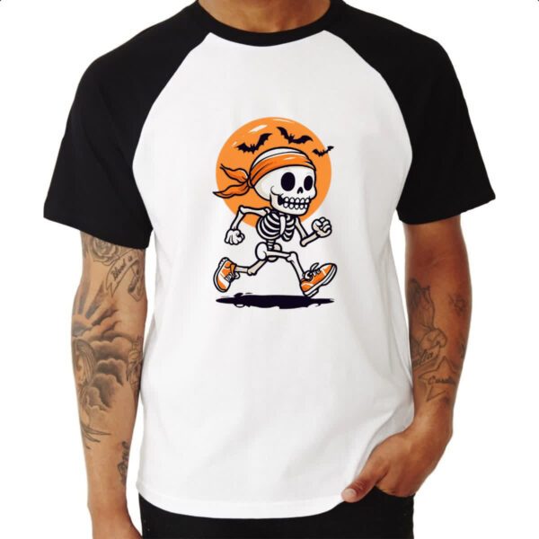Camiseta Raglan Skull fitness - Imagem 3