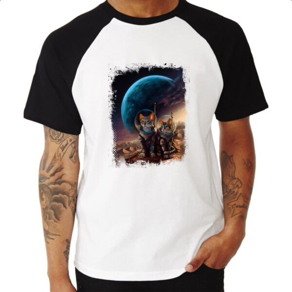 Camiseta Raglan Spacekittens - Imagem 3