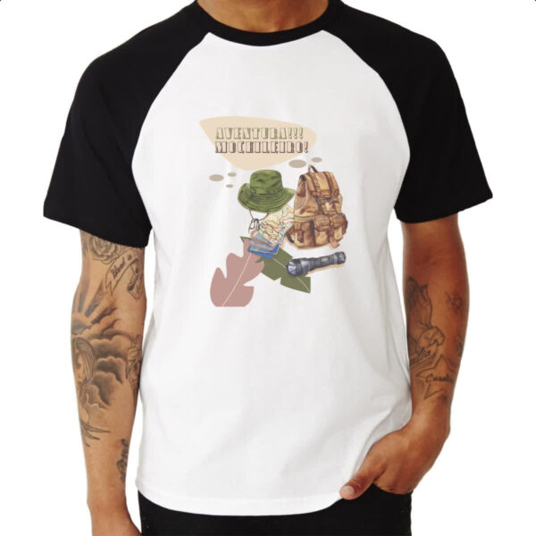 Camiseta Raglan Aventureiro Mochileiro - Imagem 3