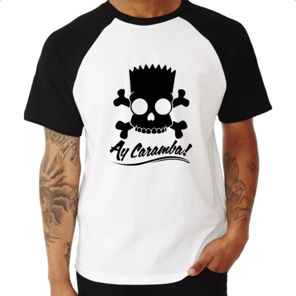 Camiseta Raglan Bart Pirata - Ay Caramba - Imagem 3