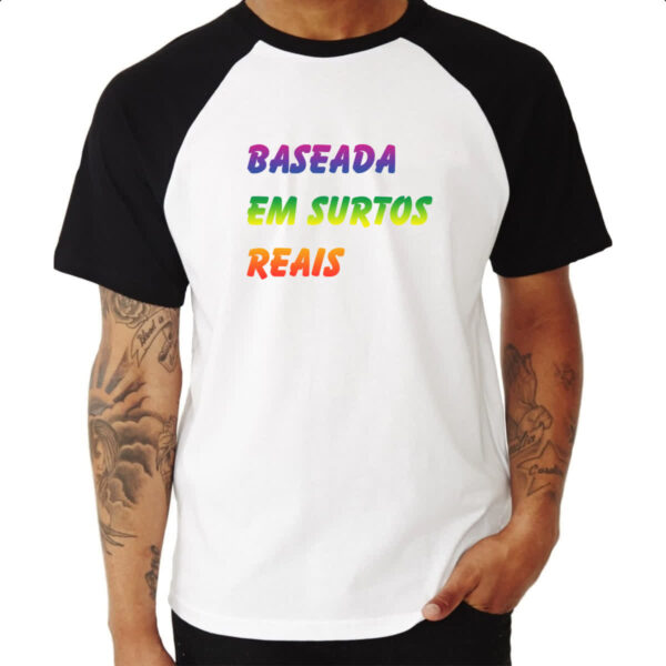 Camiseta Raglan Baseada em surtos reais - Imagem 3