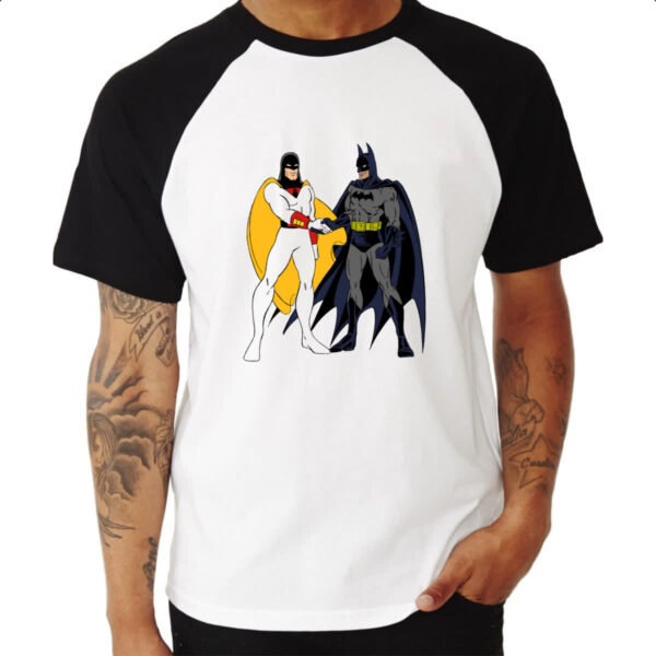 Camiseta Raglan Batman encontra Space Ghost - Imagem 3