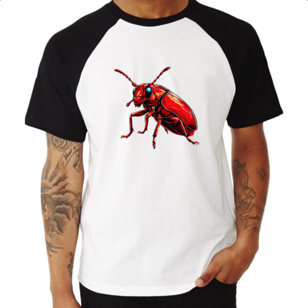 Camiseta Raglan Besouro vermelho - Imagem 3