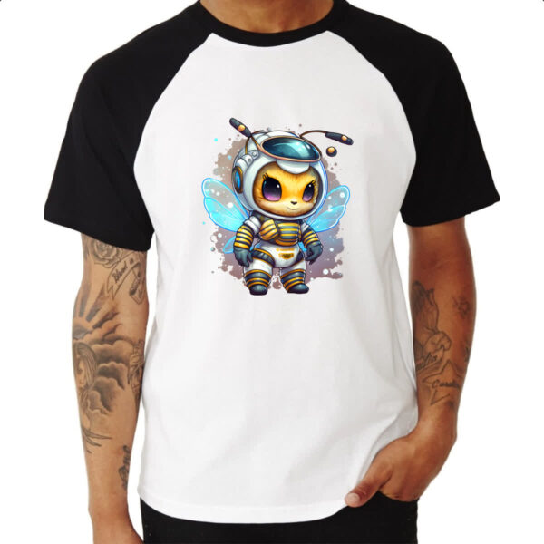 Camiseta Raglan Abelha astronauta - Imagem 3