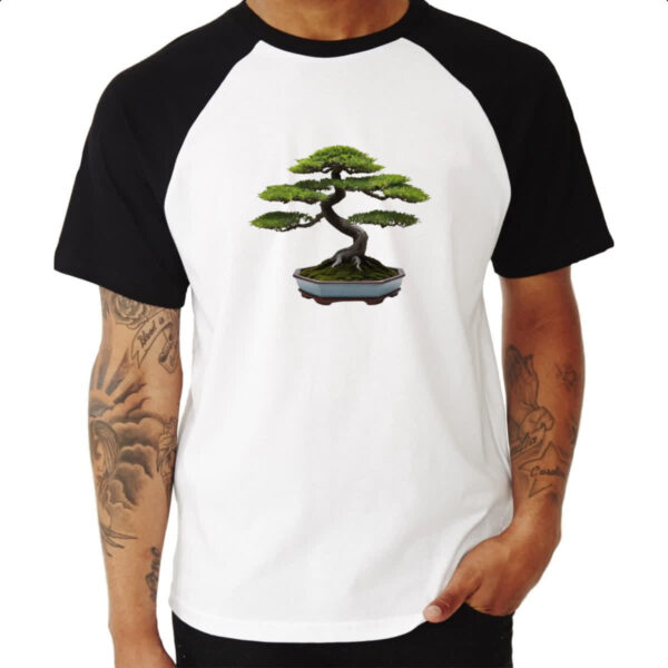 Camiseta Raglan Bonsai Minimalismo - Imagem 3
