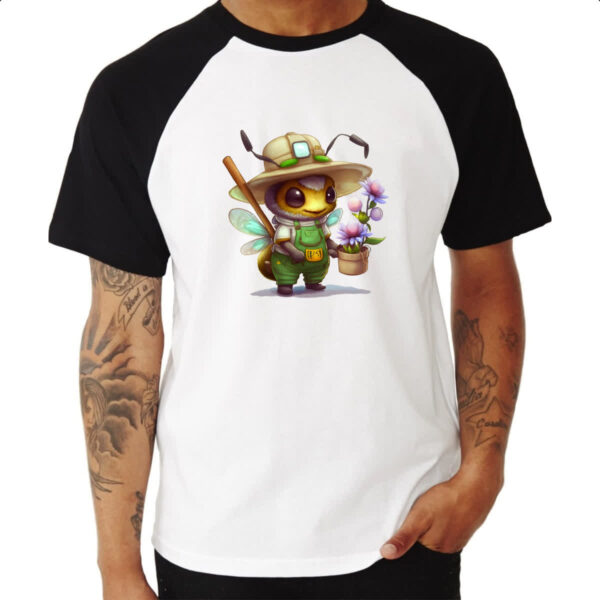Camiseta Raglan Abelha jardineira - Imagem 3
