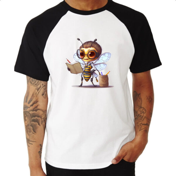 Camiseta Raglan Abelha professora - Imagem 3