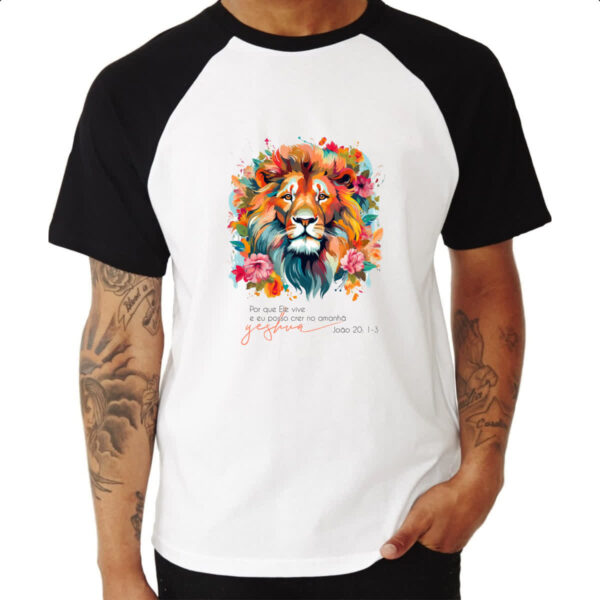 Camiseta Raglan Yeshua Joao 20 1-3 - Imagem 3