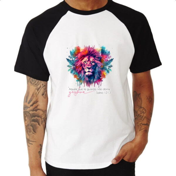 Camiseta Raglan Yeshua Salmo 121-3 - Imagem 3