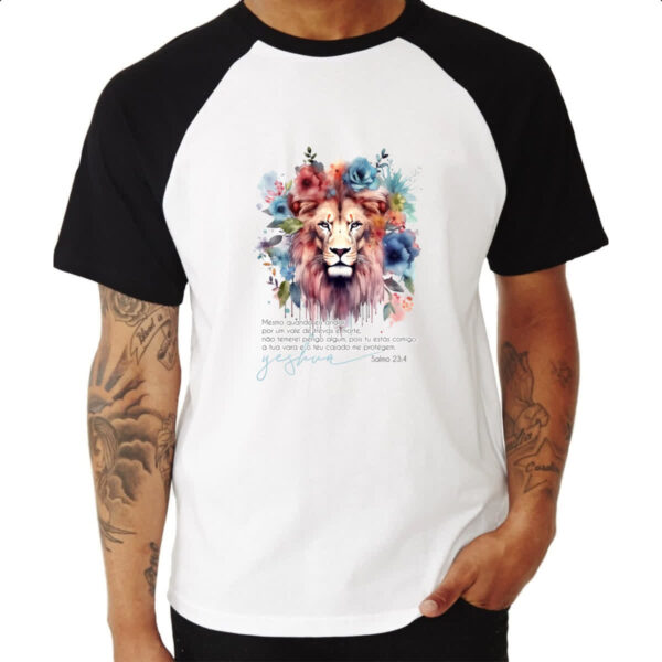 Camiseta Raglan Yeshua Salmo 23-4 - Imagem 3