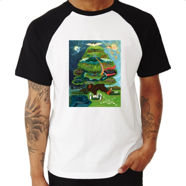 Camiseta Raglan Yggdrasil arvore vida Mitologia Nordica - Imagem 3