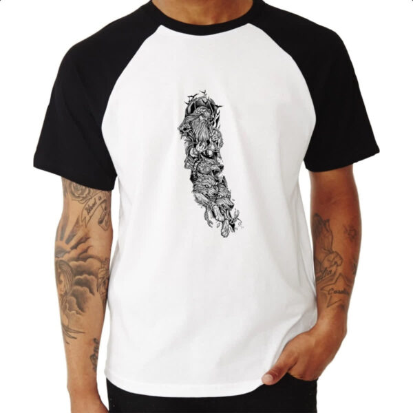 Camiseta Raglan Hades e Cerberus - Imagem 3