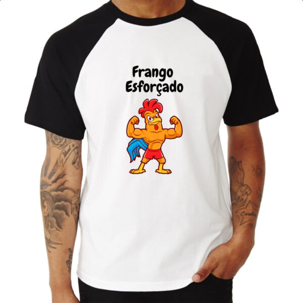 Camiseta Raglan Academia frango esforcado - Imagem 3