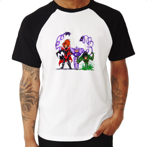 Camiseta Raglan Hanna Barbera Os Impossiveis pintura a guache - Imagem 3