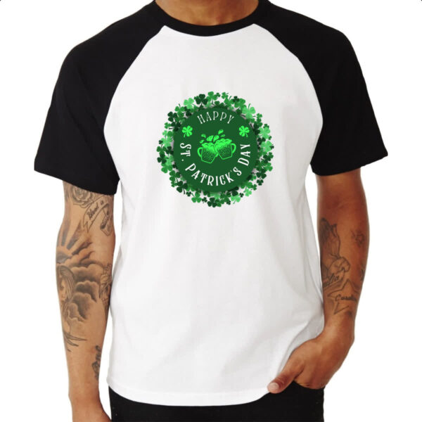 Camiseta Raglan Happy St Patricks Day - Imagem 3