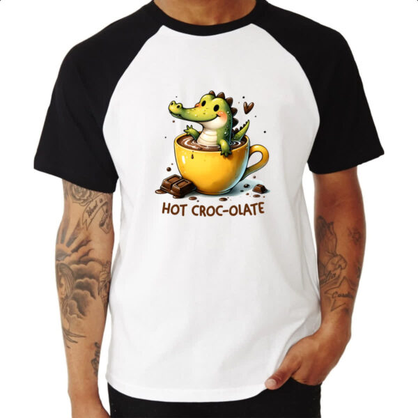 Camiseta Raglan Hot Croc-olate - Imagem 3