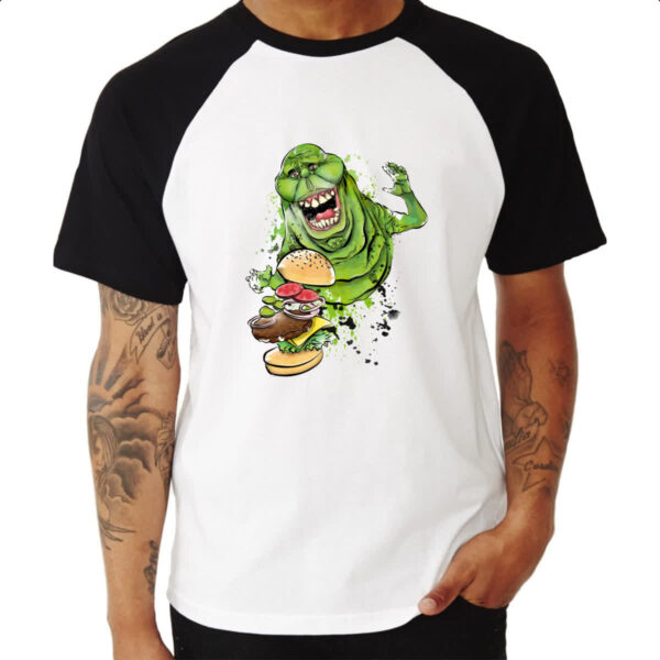 Camiseta Raglan Caca Fantasmas Ghostbusters Geleia - Imagem 3