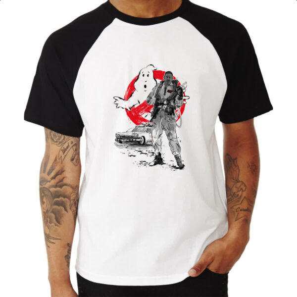 Camiseta Raglan Caca Fantasmas Ghostbusters Winston - Imagem 3