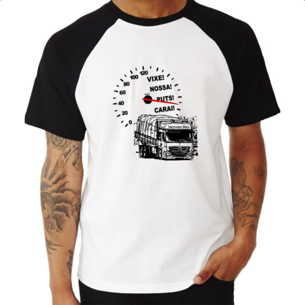 Camiseta Raglan Caminhao velocimetro - Imagem 3