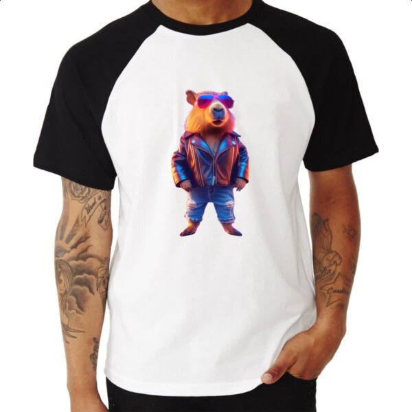 Camiseta Raglan Capivara balada - Imagem 3