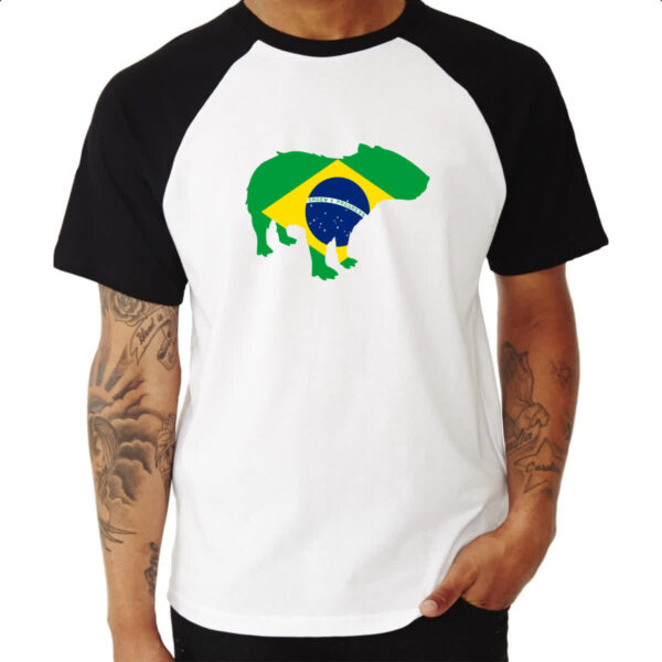 Camiseta Raglan Capivara Fauna Brasileira - Imagem 3