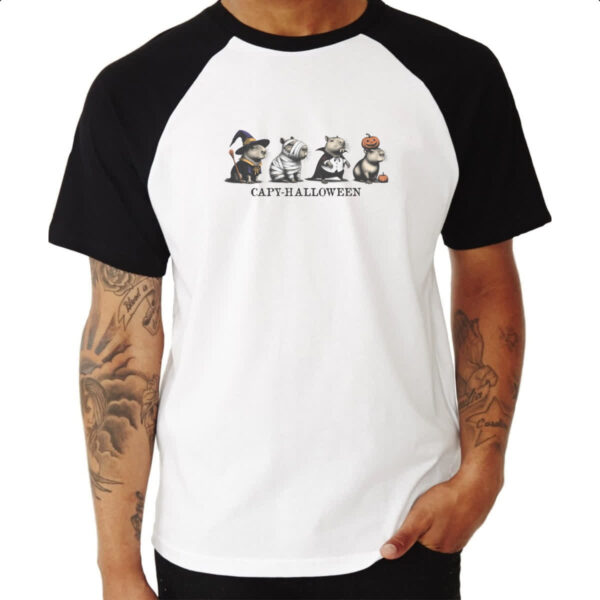 Camiseta Raglan Capivara Halloween - Imagem 3